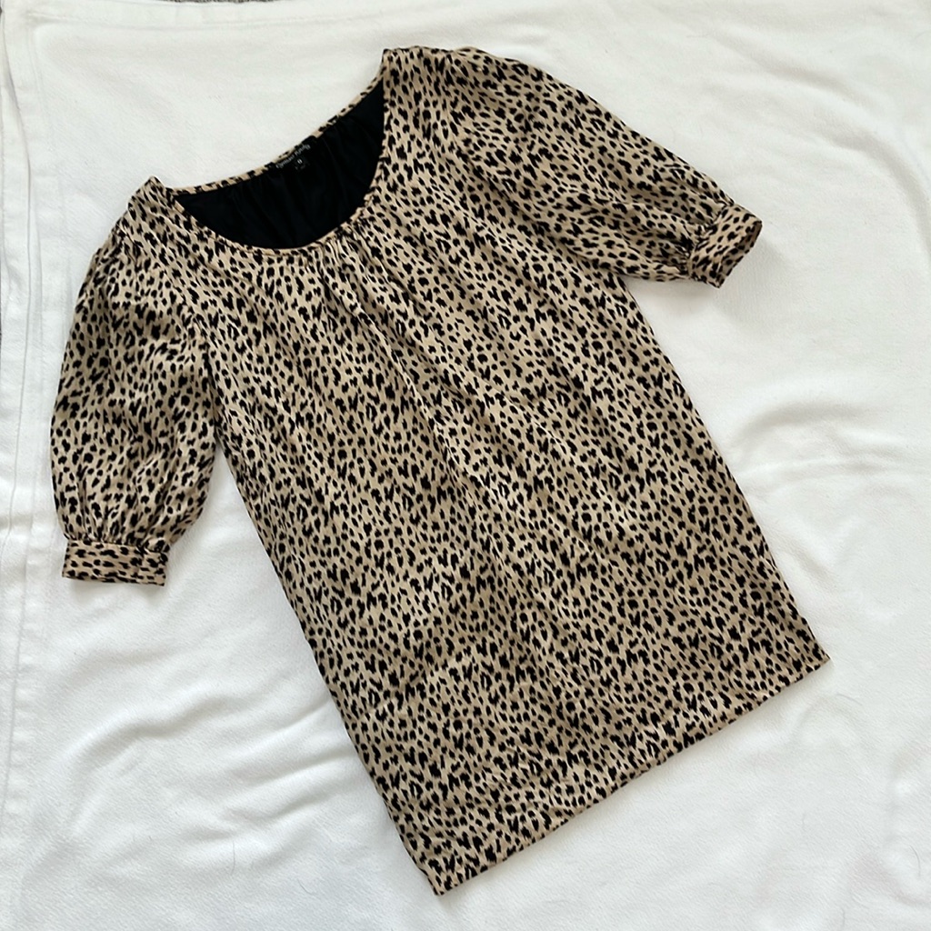 Cynthia Rowley Animal Print Silk Dress Tunic Size 0